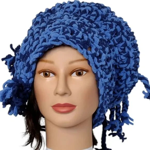 Slouchy, Beret Type Hat OOAK Handmade Crochet Free Hand Women's One Size - Picture 1 of 14